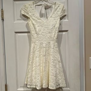 B. Darlin 1/2 size white lace mini dress